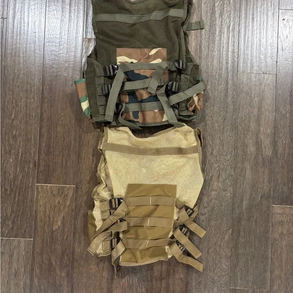 Camouflage and Tan Tactical Vests Cos Play Youth - Picture 5 of 5